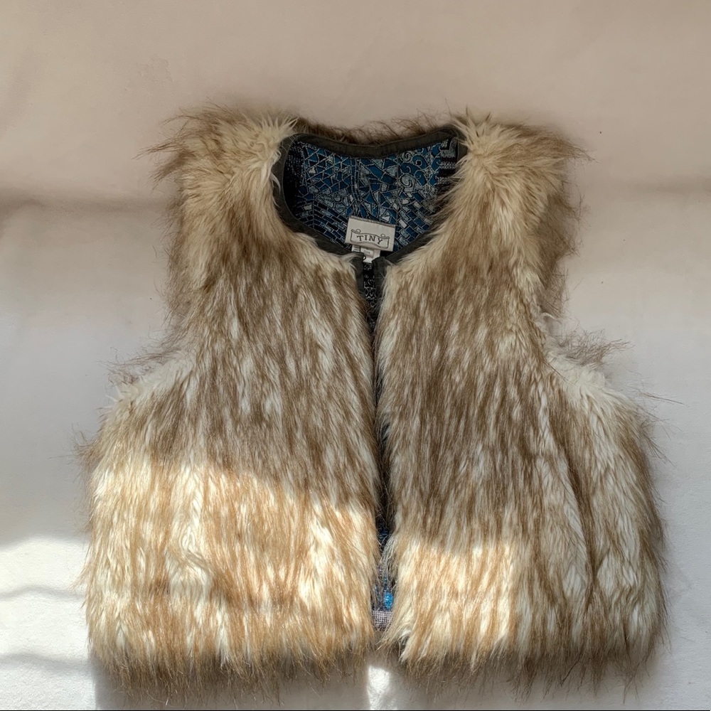 Anthropologie Reversible faux fur vest